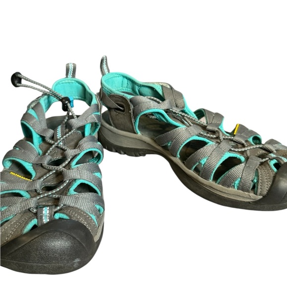 Keen Sandals Women‎ 8 Blue Gray Whisper Waterproof Hiking Trail Outdoors - Picture 7 of 8